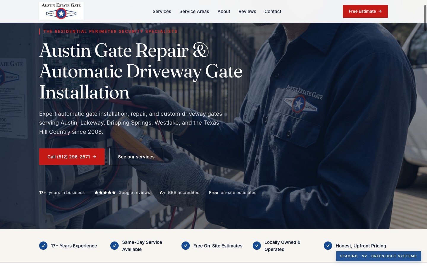 Austin Estate Gate website